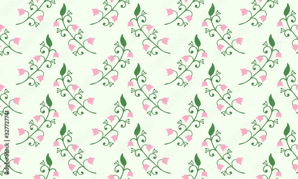 Simple leaf pattern background for Botanical leaf with floral decor.