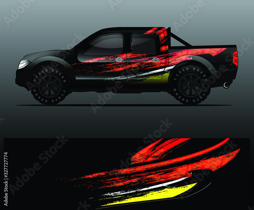 truck decal graphic wrap vector  abstract background