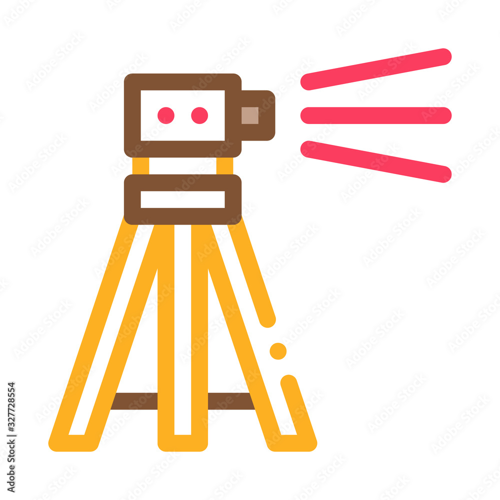 Microtopography Icon Topography Geodetic Tool Icon Thin Line Vector. Engineer Topography ...