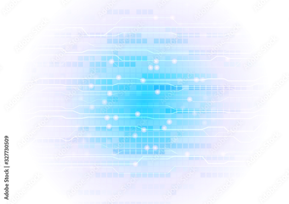 青色のデジタルサイバーイメージ背景