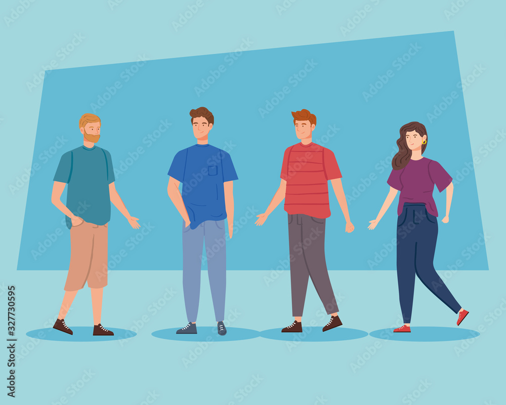group of young people avatar characters vector illustration design group of young people avatar characters vector illustration design