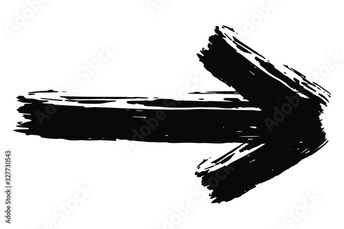 EPS 10 vector. A flat designed black grunge arrow. Good for projects. © Olga