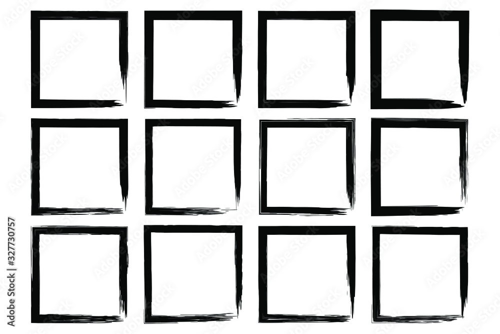 EPS 10 vector. A set of grunge black frames. Good for projects. EPS 10 vector. A set of grunge black frames. Good for projects.