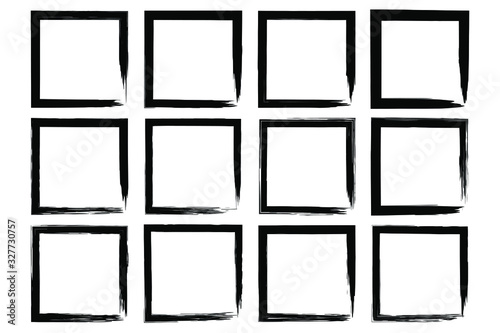 EPS 10 vector. A set of grunge black frames. Good for projects.