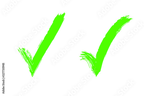 EPS 10 vector. Set of handwritten ticks. Good for projects.
