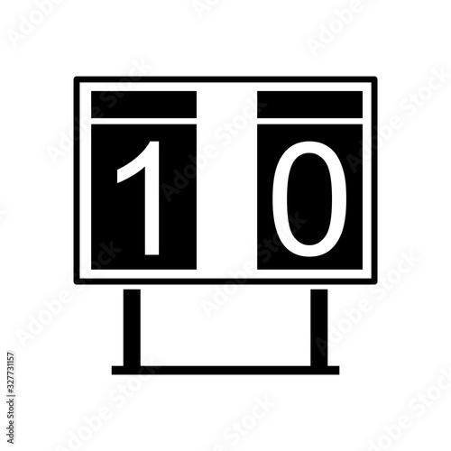 soccer scoreboard icon vector template