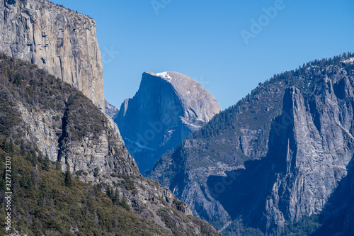 Beautiful landscape with Half Dome in Yosemite National Park in California