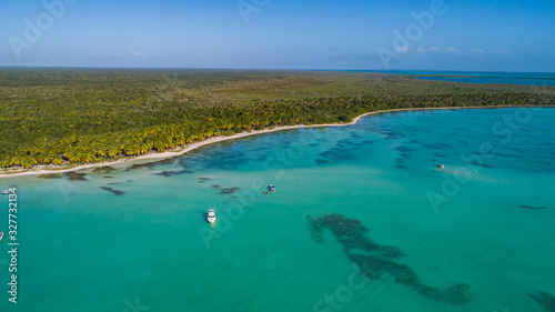 Aerial Image from Beach close to Punta Cana at Dominican Republik © cris