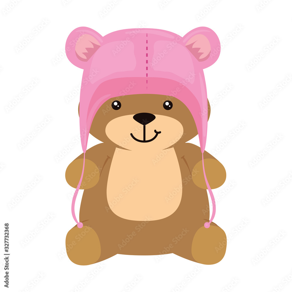 cute teddy bear with hat isolated icon vector illustration design cute teddy bear with hat isolated icon vector illustration design