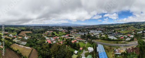 Panoramic view of the mountains in Heredia, Costa Rica photo