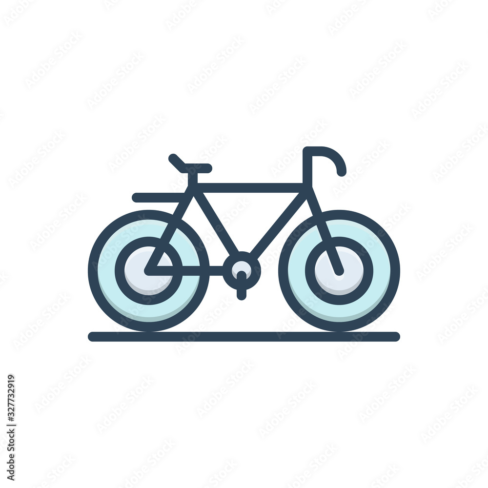 Fototapeta premium Color illustration icon for cycle 