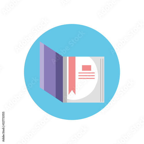 Free Download book with cover opened, colorful block style - GFXLoad
