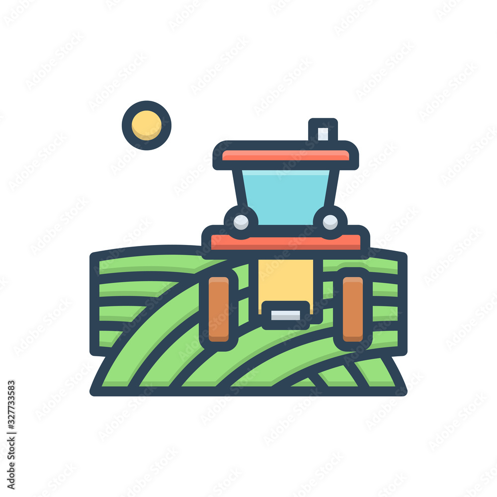 Fototapeta premium Color illustration icon for agriculture 