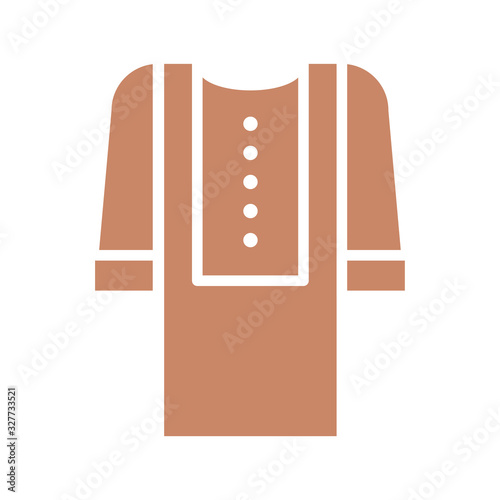 ramadan thobe icon, silhouette style design