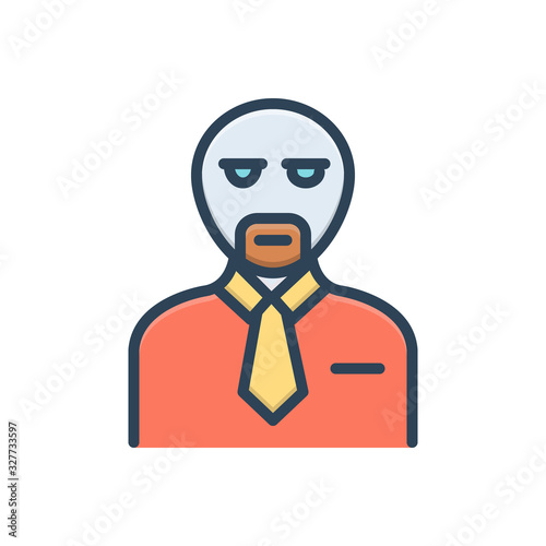 Color illustration icon for client 