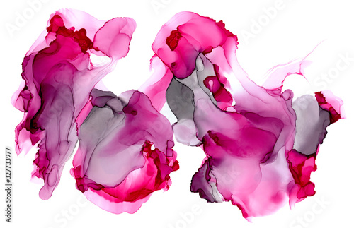 Watercolor texture. Alcohol ink texture. Painting isolated. Red and purple abstract background. Creative art