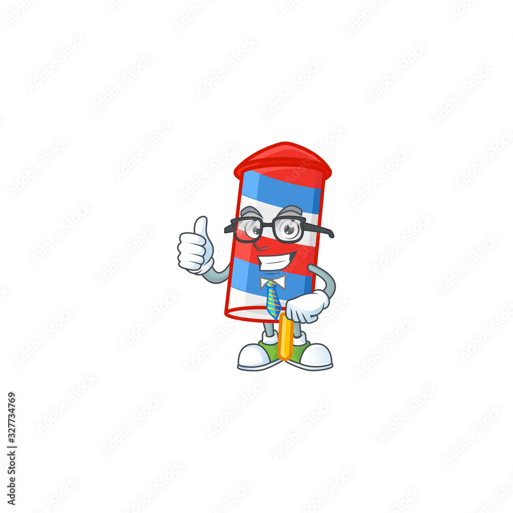 Rocket USA stripes successful Businessman wearing glasses Rocket USA stripes successful Businessman wearing glasses