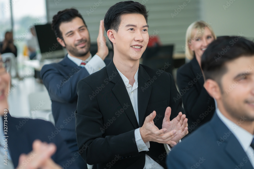 group of business people in office. Seminar Business Events Congratulations to the success of the team. Training teams in Asia, the development of financial business meeting, Asian worker group of business people in office. Seminar Business Events Congratulations to the success of the team. Training teams in Asia, the development of financial business meeting, Asian worker