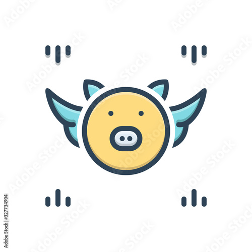 Color illustration icon for conjectural  