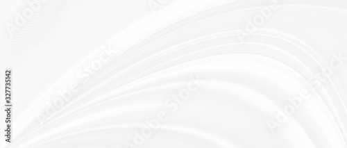 White gray satin texture that is white silver fabric silk panorama background with beautiful soft blur pattern natural.