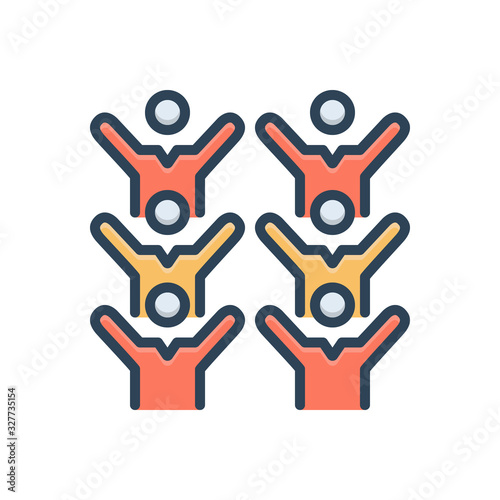 Color illustration icon for commotion 
