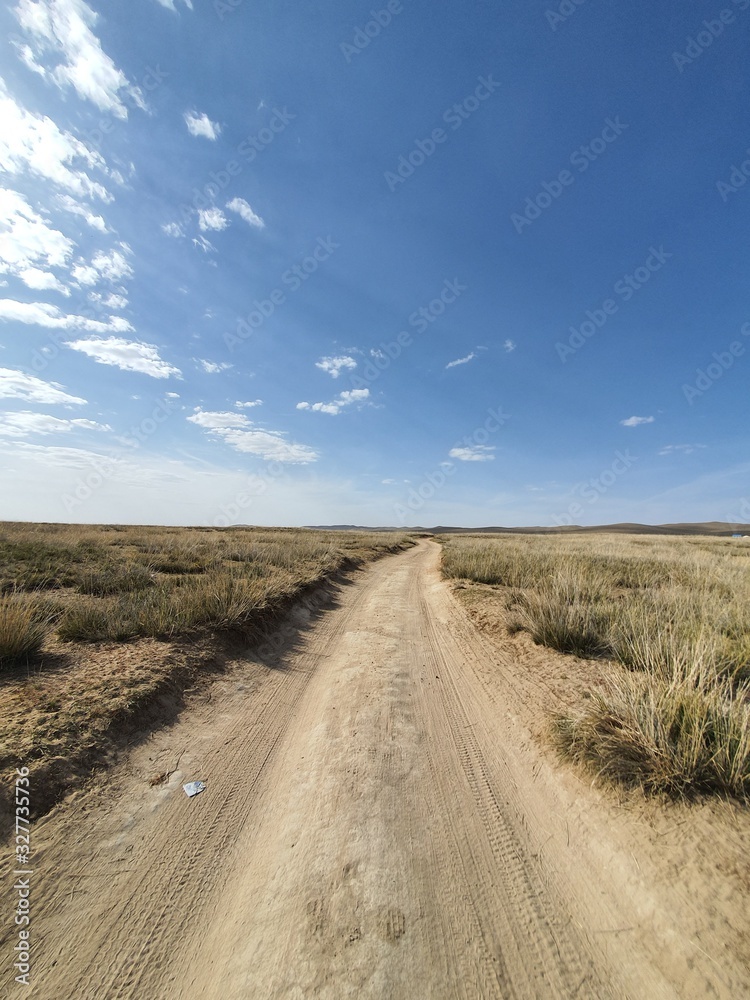 Mongolia Natural Field Sky View