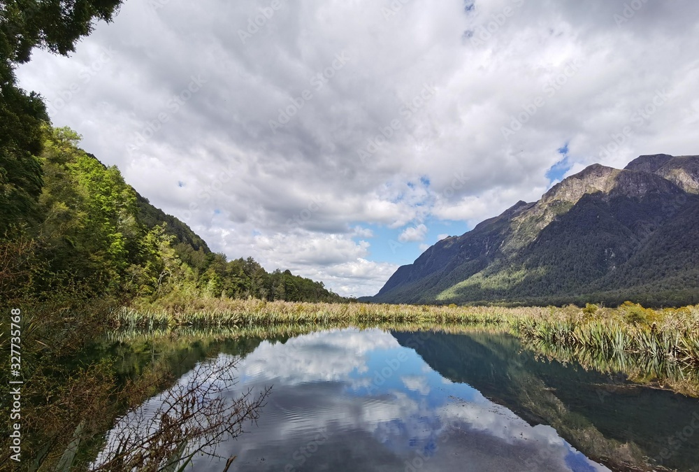 Mirror Lake, Fiordland National Park, New Zealand