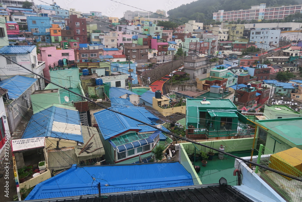 Colorful buildings in Pusan, South Korea