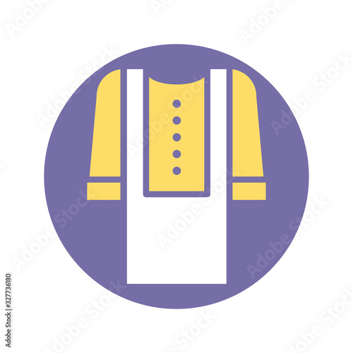 ramadan thobe icon, block style design