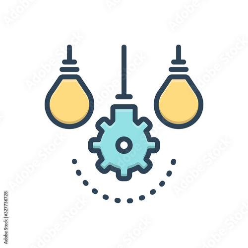 Color illustration icon for differ 