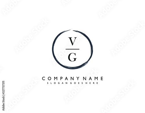 VG initial letter elegant handwriting logo collection photo