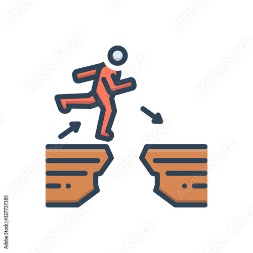 Color illustration icon for difficulties 