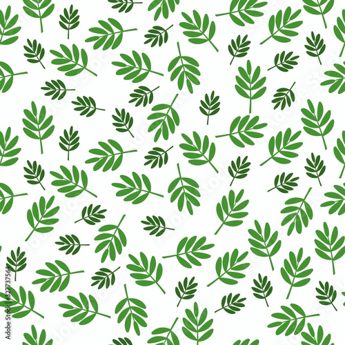 endless pattern of green multiple leaves