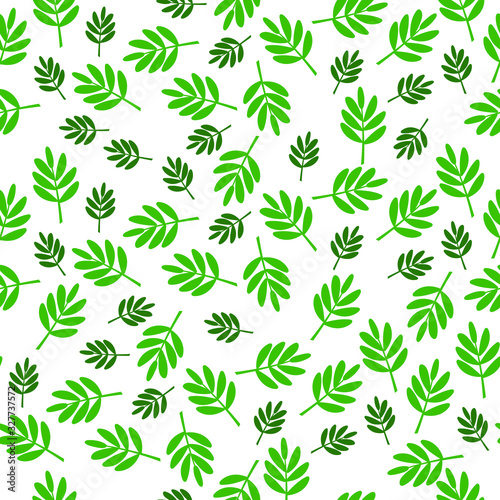 endless pattern of green multiple leaves