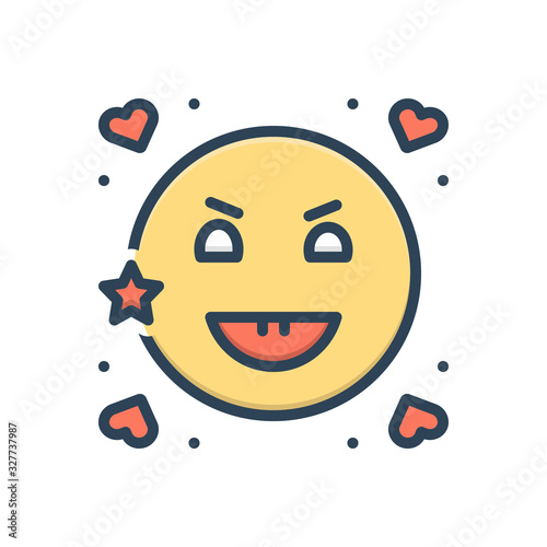 Color illustration icon for ecstasy 