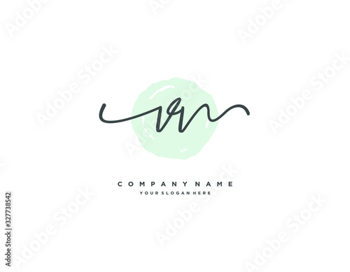 VV initial letter elegant handwriting logo collection