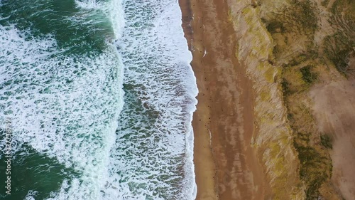 Aerial view of Cashelgolan beach and the awarded Narin Beach by Portnoo County Donegal, Ireland photo