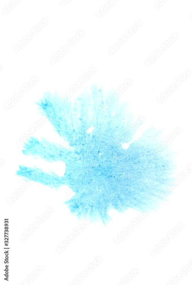 Naklejka premium illustration blue watercolor colorful splashes. isolated on white on background