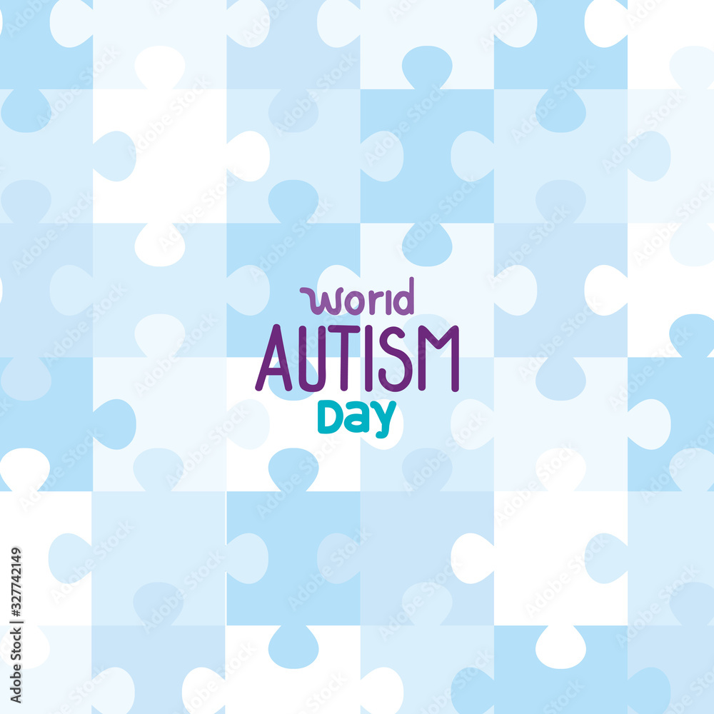 world autism day with puzzle pieces background vector illustration design world autism day with puzzle pieces background vector illustration design