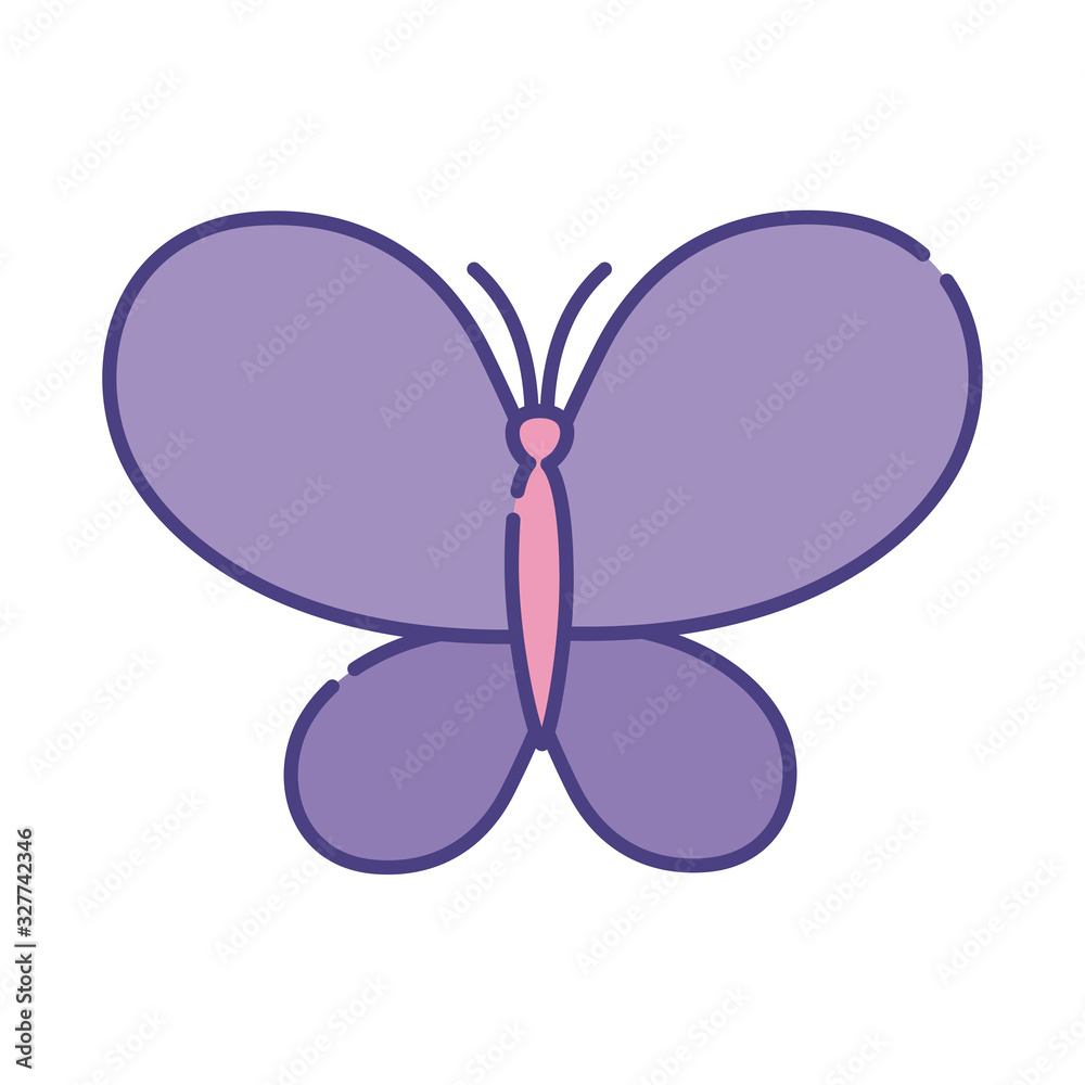 cute butterfly insect flat style icon vector design cute butterfly insect flat style icon vector design