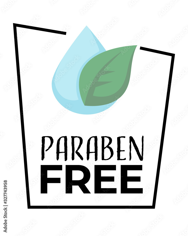 No paraben isolated icon, cosmetics or shampoo label