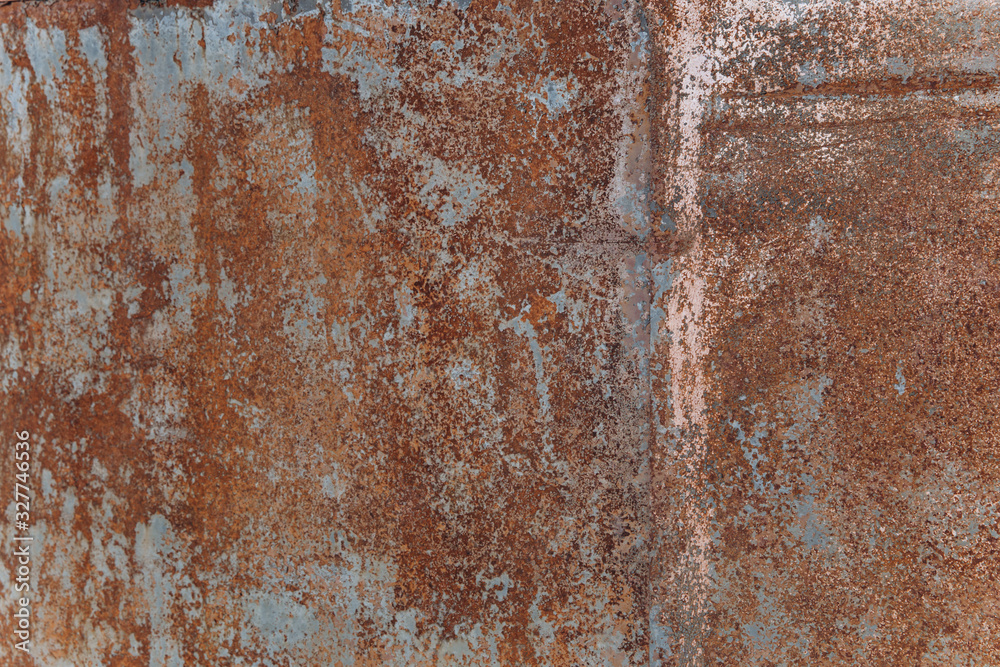 The texture of red rusty metal.