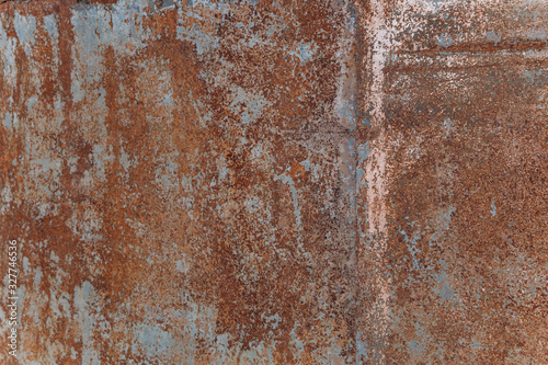 The texture of red rusty metal.
