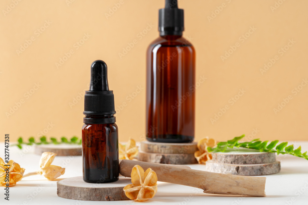 Eco friendly natural cosmetics concept, copy space