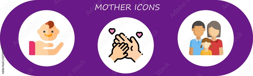 Obraz premium mother icon set