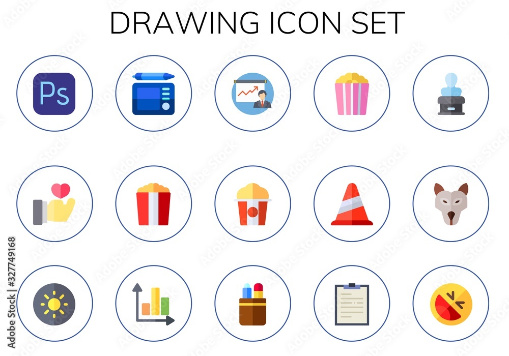 drawing icon set drawing icon set