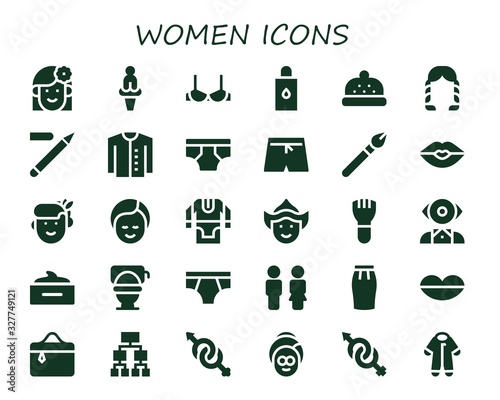 women icon set