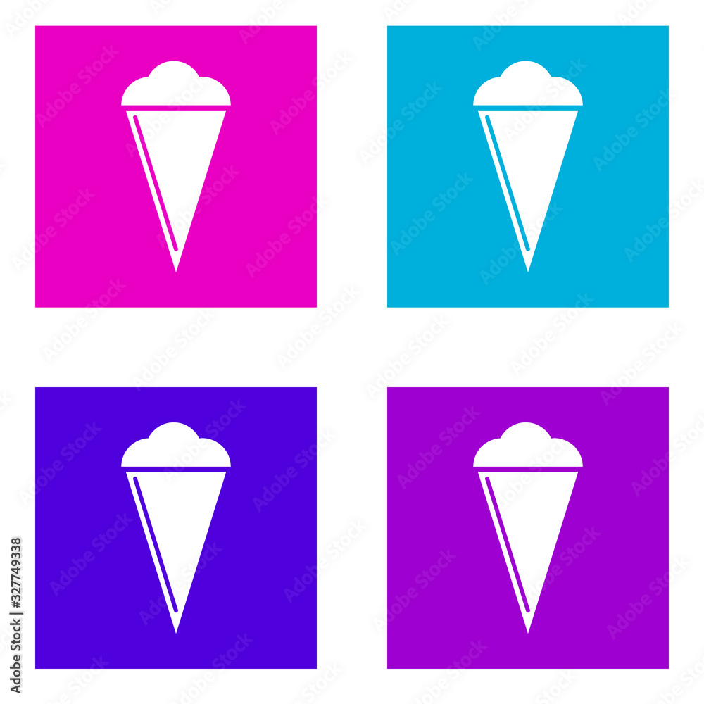 ice cream icon . Simple glyph vector of Food color set for UI and UX, website or mobile application