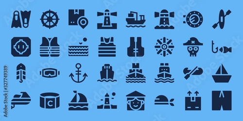 boat icon set