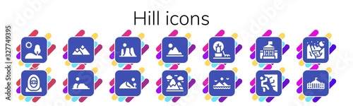 hill icon set